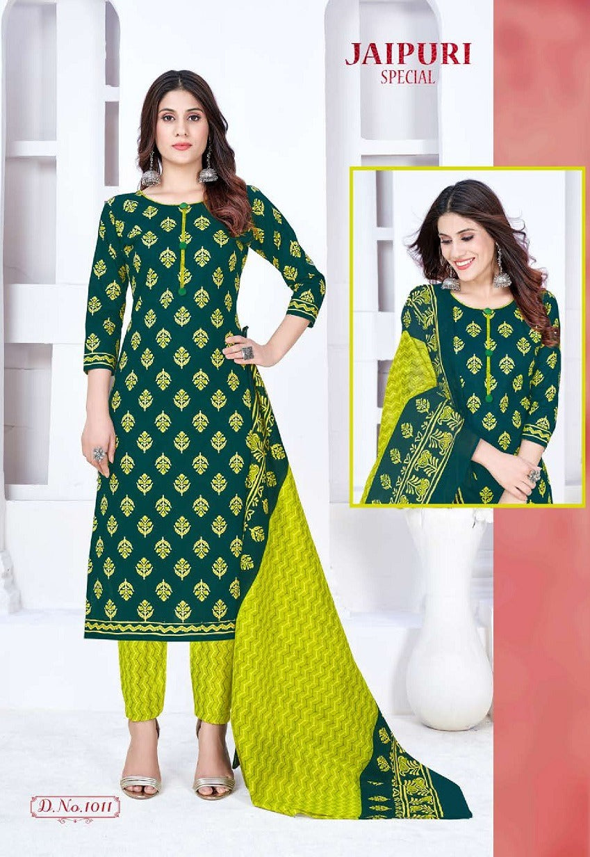 Jaipuri Special Vol 1 Ganesha Cotton Readymade Pant Style Suits