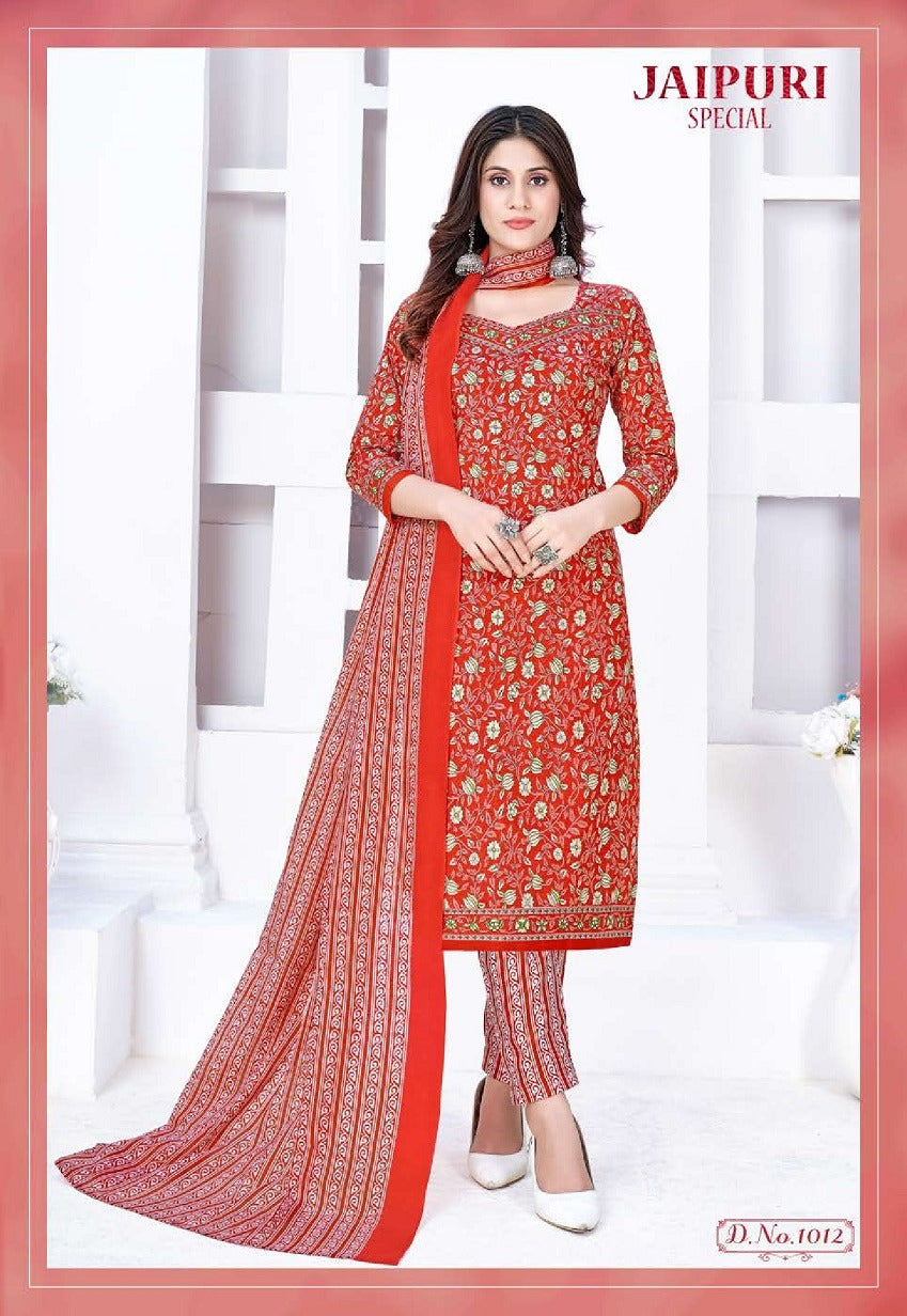 Jaipuri Special Vol 1 Ganesha Cotton Readymade Pant Style Suits