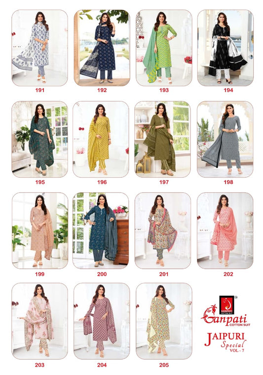 Jaipuri Special Vol 7 Ganpati Cotton Cotton Dress Material