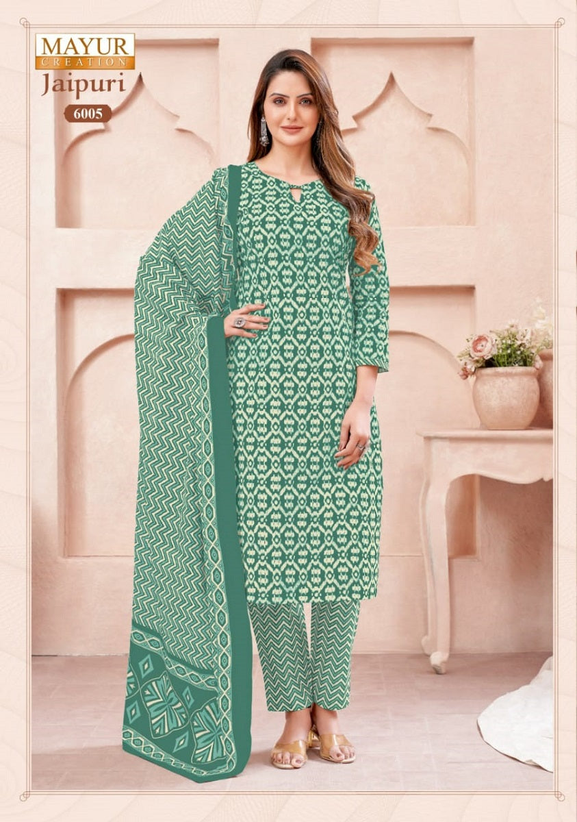 Jaipuri Vol 6 Mayur Creation Cotton Dress Material