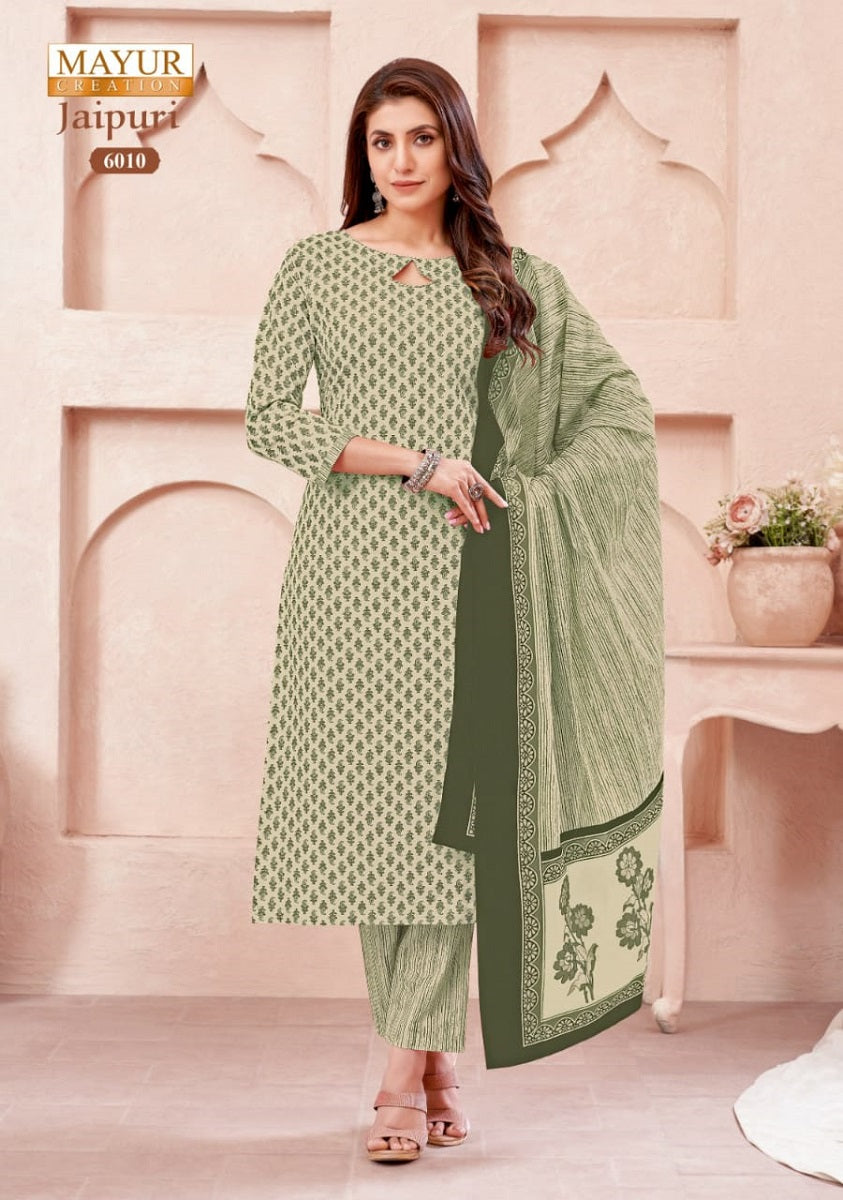 Jaipuri Vol 6 Mayur Creation Cotton Dress Material