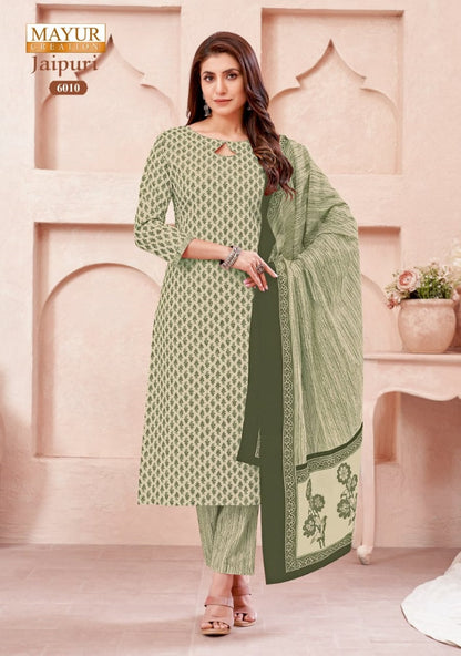 Jaipuri Vol 6 Mayur Creation Cotton Dress Material