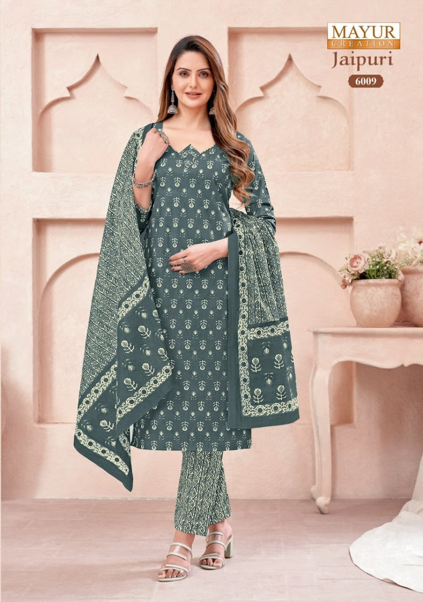 Jaipuri Vol 6 Mayur Creation Cotton Dress Material