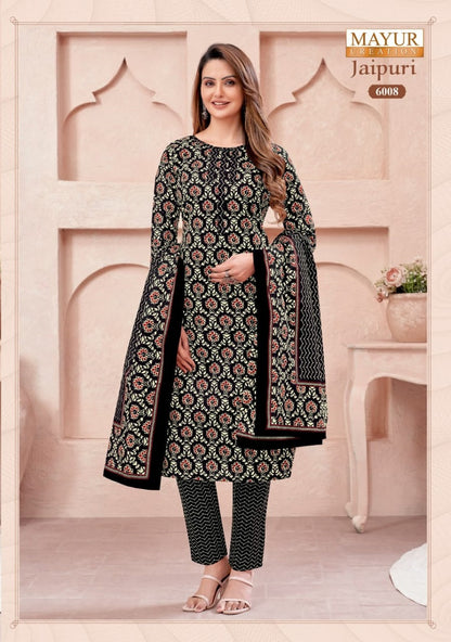 Jaipuri Vol 6 Mayur Creation Cotton Dress Material