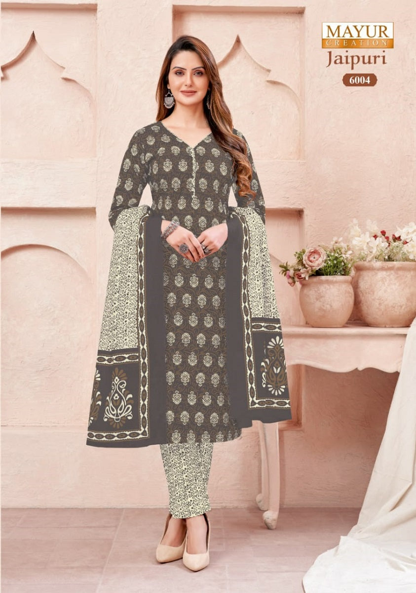 Jaipuri Vol 6 Mayur Creation Cotton Dress Material