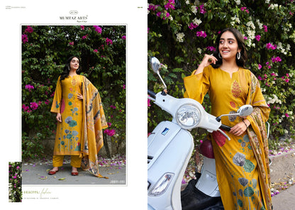 Janvi Mumtaz Arts Viscose Muslin Pant Style Suits