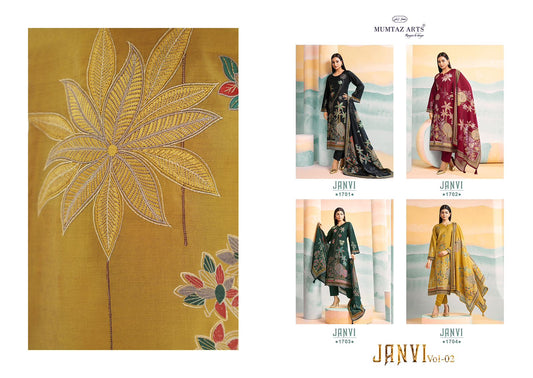 Janvi Vol 2 Mumtaz Arts Viscose Muslin Pant Style Suits