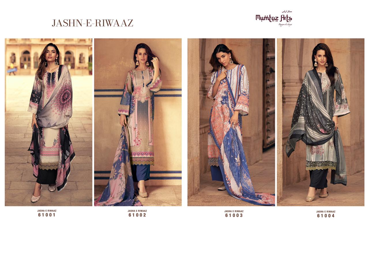 Jashn E Riwaaz Mumtaz Arts Pashmina Suits