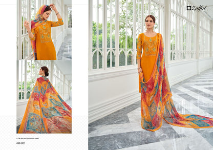 Jashn Zulfat Designer Viscose Rayon Pant Style Suits