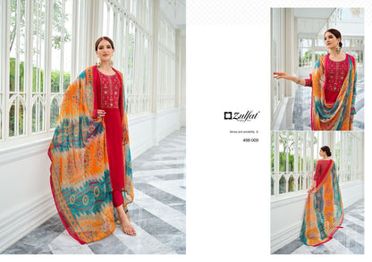 Jashn Zulfat Designer Viscose Rayon Pant Style Suits