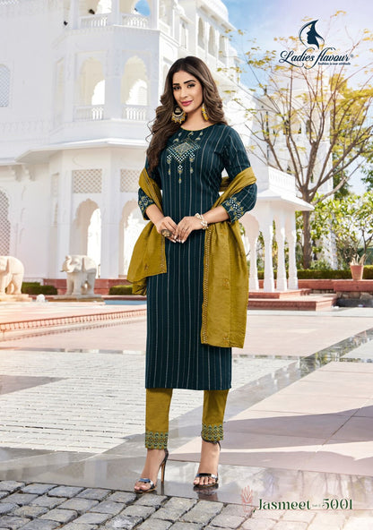Jasmeet Vol 4 Ladies Flavour Rayon 14Kg Readymade Pant Style Suits