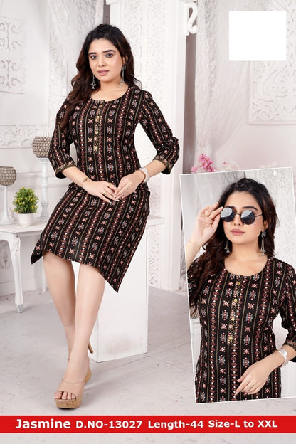 Jasmine-A Zoya Rayon Knee Length Kurtis