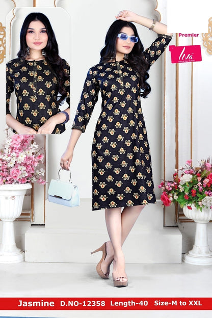 Jasmine-A Zoya Rayon Knee Length Kurtis