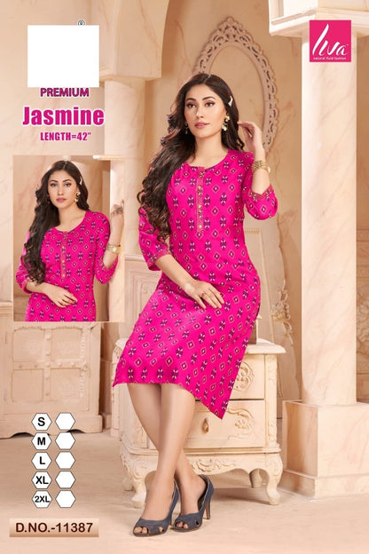 Jasmine-A Zoya Rayon Knee Length Kurtis