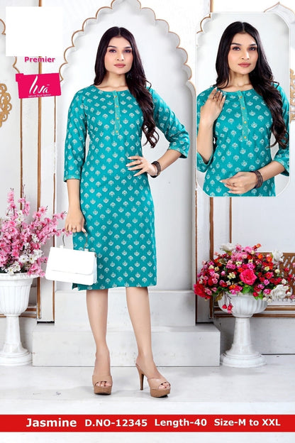 Jasmine-A Zoya Rayon Knee Length Kurtis