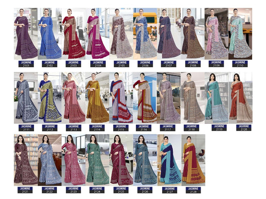 Jasmine Bansi Fashion Uniform Sarees