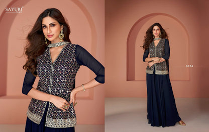 Jasmine Sayuri Georgette Indo Western Pair