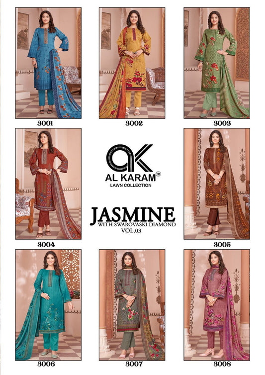 Jasmine Vol 3 Al Karam Cotton Karachi Salwar Suits
