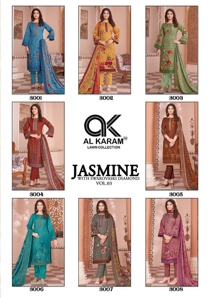 Jasmine Vol 3 Al Karam Cotton Karachi Salwar Suits