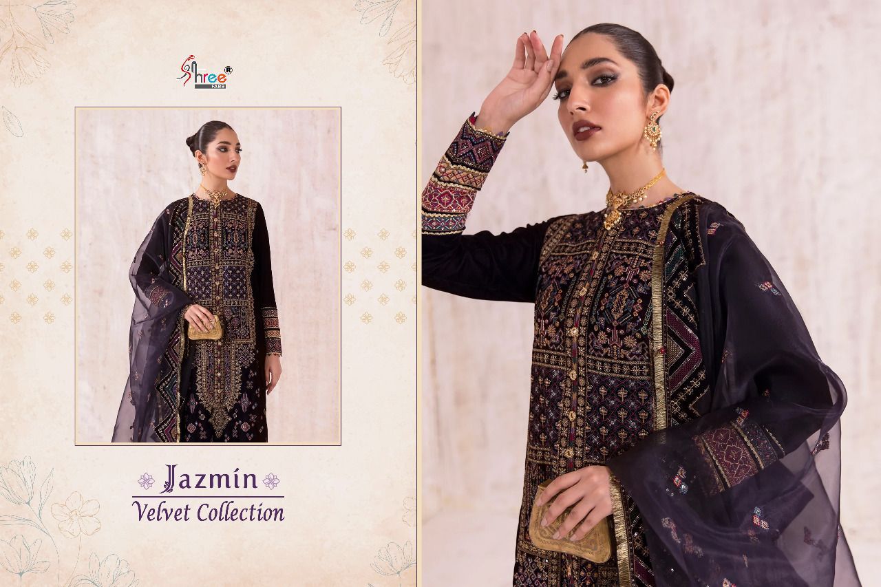Jazmin Shree Fabs Velvet Suits