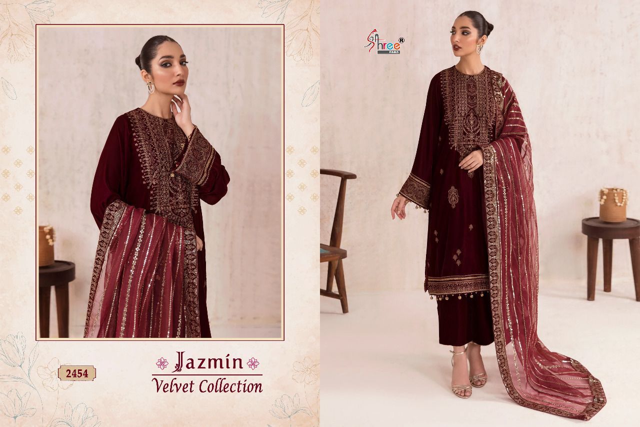 Jazmin Shree Fabs Velvet Suits