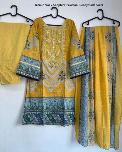Jazmin Vol 7 Sapphire Lawn Cotton Pakistani Readymade Suits