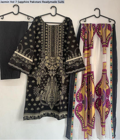Jazmin Vol 7 Sapphire Lawn Cotton Pakistani Readymade Suits
