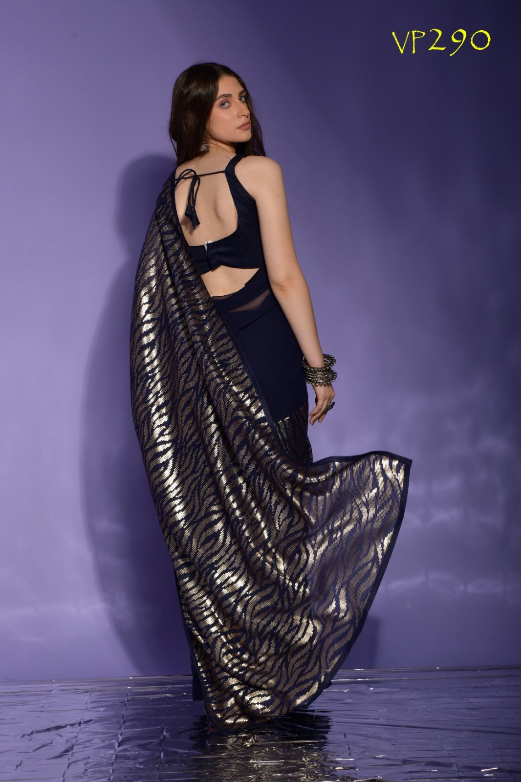 Jeet Fashion Berry Georgette Sarees