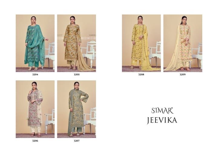 Jeevika Simar Cotton Pant Style Suits
