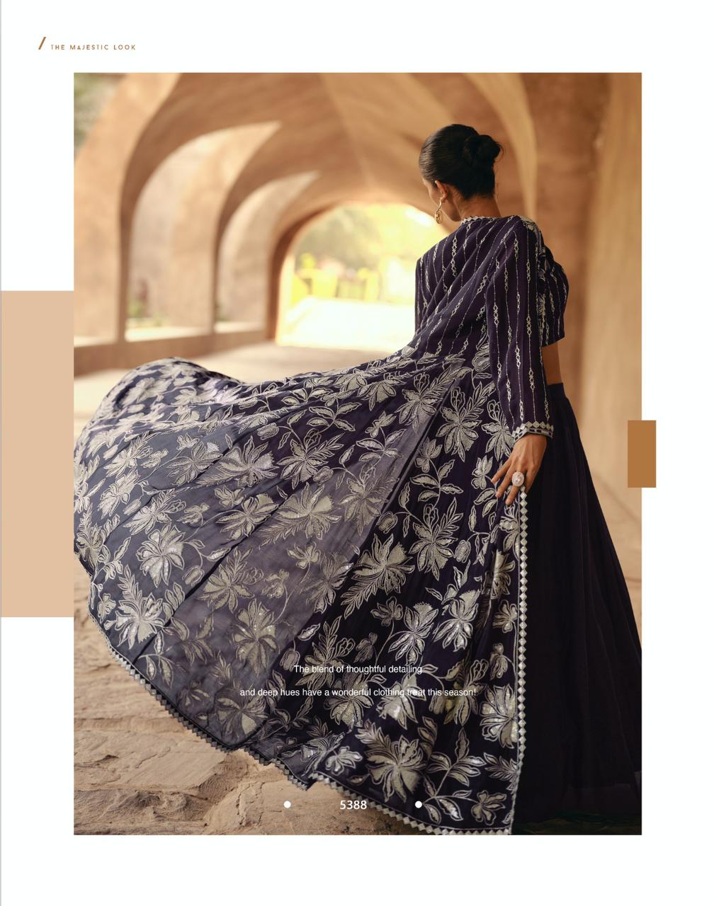 Jewel Sayuri Georgette Crop Top Skirt Jacket