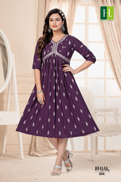 Jhalak Vol 2 H Dot Rayon Anarkali Kurtis