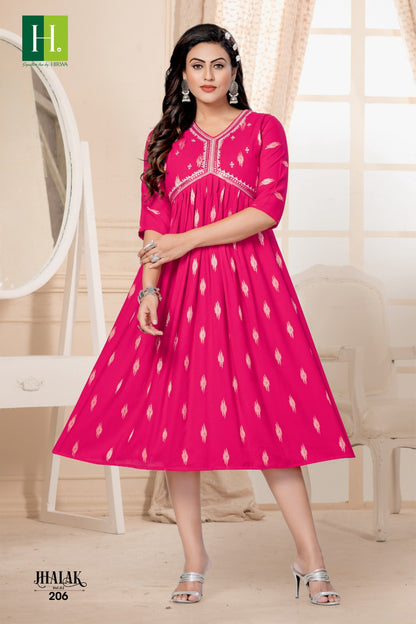 Jhalak Vol 2 H Dot Rayon Anarkali Kurtis