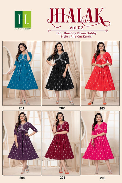 Jhalak Vol 2 H Dot Rayon Anarkali Kurtis