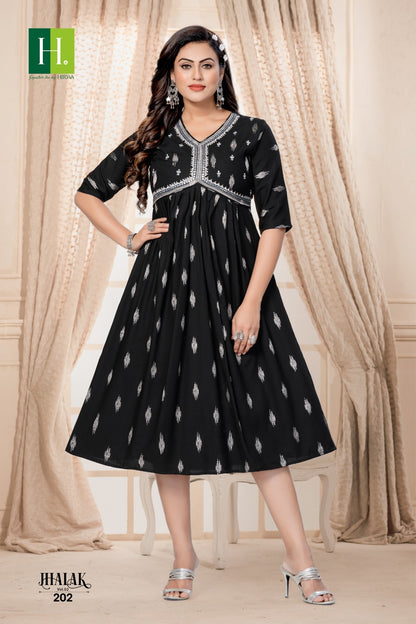 Jhalak Vol 2 H Dot Rayon Anarkali Kurtis