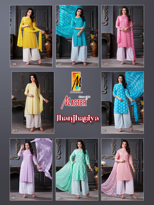 Jhanjhariya Master Rayon Readymade Plazzo Style Suits