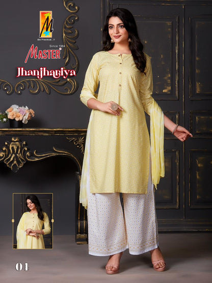 Jhanjhariya Master Rayon Readymade Plazzo Style Suits