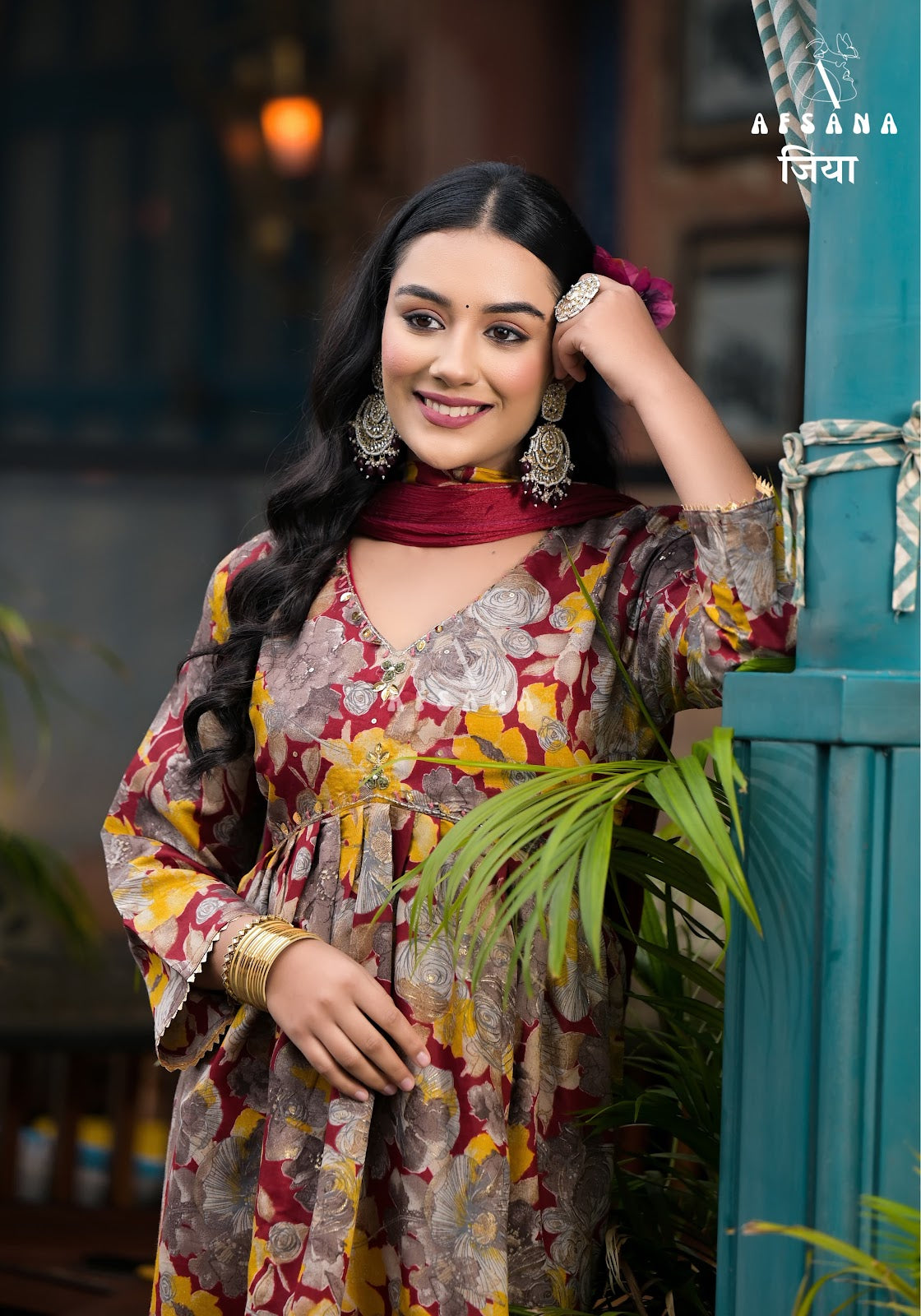 Jiya Afsana Muslin Readymade Pant Style Suits