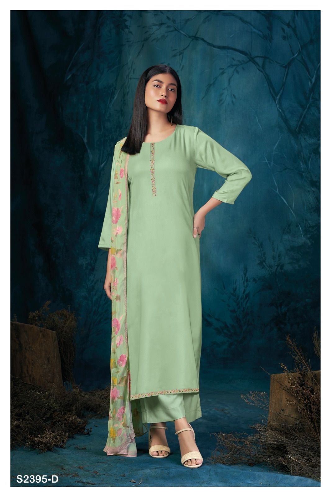 Jiyana-2395 Ganga Cotton Plazzo Style Suits