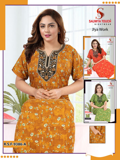Jlya Work Saumya Touch Cotton Night Gowns