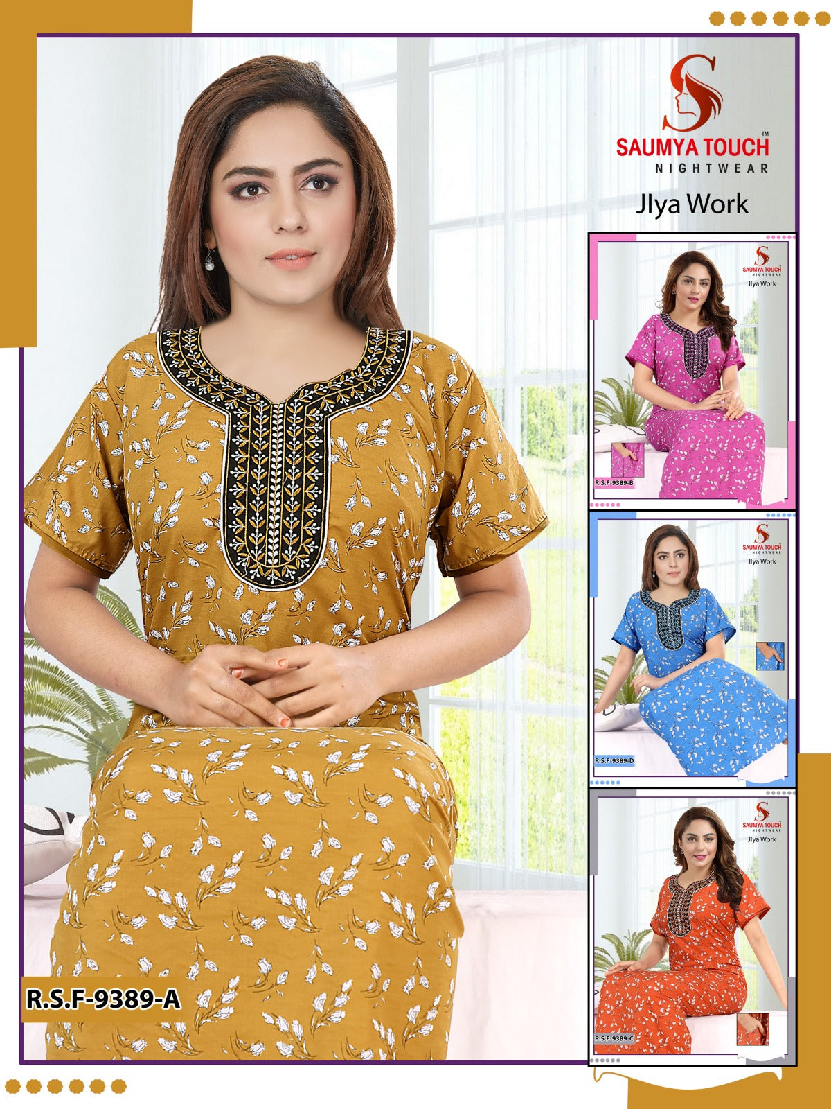 Jlya Work Saumya Touch Cotton Night Gowns