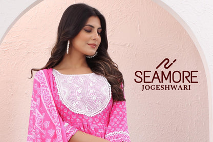 Jogeshwari Seamore Cotton Readymade Pant Style Suits