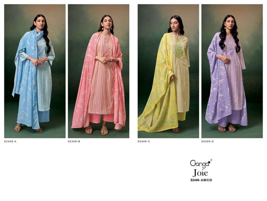 Joie 2406 Ganga Cotton Plazzo Style Suits
