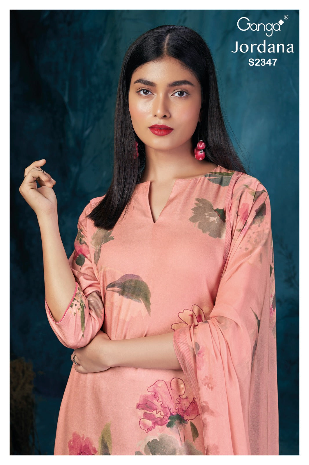 Jordana 2347 Ganga Bemberg Silk Plazzo Style Suits
