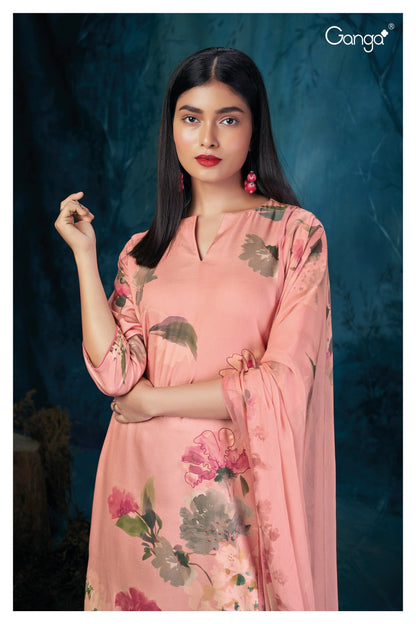 Jordana 2347 Ganga Bemberg Silk Plazzo Style Suits