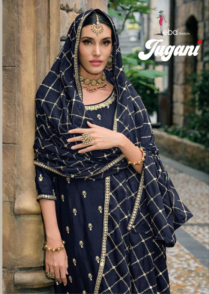 Jugani Eba Lifestyle Chinon Sharara Style Suits