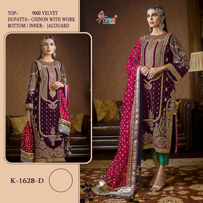 K-1628 Colors Shree Fabs Velvet Suits