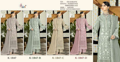 K-1847 Shree Fabs Georgette Pakistani Salwar Suits