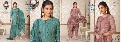 K-Khwab-1 Kalpveli Modal Chanderi Readymade Pant Style Suits