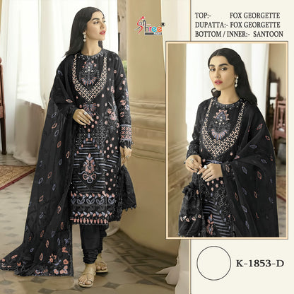 K 1853 Shree Fabs Georgette Pakistani Salwar Suits