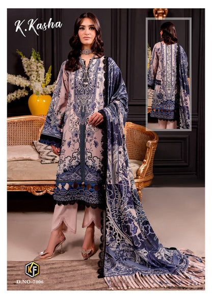 K Kasha Vol 7 Keval Fab Karachi Salwar Suits